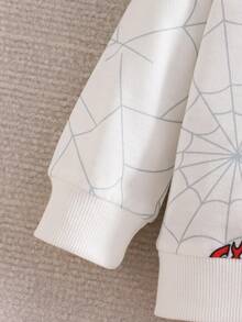 2pcs Baby Boy Halloween & Graphic Casual Pullover Sweatshirt And Pants Set, Suitable For Autumn