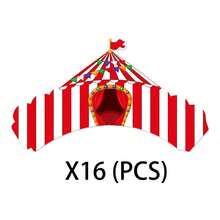 全新嘉年华派对蛋糕装饰顶饰，马戏团嘉年华主题生日派对装饰，1 岁生日蛋糕装饰顶饰，包含 2 根吸管、2 根纸棒和 1 支胶水，需 DIY - 1 set/bag - 查看 15