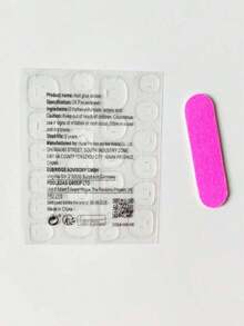 24-Piece Short Square Press-On Nail Set In Pink With Strobe, Full Cover Solid Color Nails, Glue & Filing Stick Included Women And Girls,3D Nails, Colored Nails, Detachable Wearable Nails, Suitable Wearing At Festivals, Events, And Parties. Nail Supplies Nails - 彩色 - 查看 6