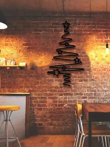 1pc Multi-Functional Metal Christmas Tree Wall Art - All-Season Indoor/Outdoor Decor For Christmas, Halloween, Easter & Thanksgiving Celebrations - Multicolor - View 7