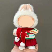 [Clothes Only] New Popular 17cm Dolls One, Two, Three Generations Labobo Dolls Can Wear Clothes Cute Christmas Lamb Casual Suit Clothes Set For Labubu