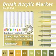 240/120/72/56/24/8 Farben Acrylstifte, flüssige Tinte mit weicher Spitze, für Studenten, nicht transparent, mischbar, vielfältige Farboptionen, Aquarellpinselstift, hochwertige Kunstbedarf, Schul- und Lernbedarf