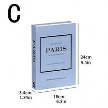 1 cái/3 cái Đồ trang trí sách giả tối giản, Đồ trang trí sách giả phong cách thành phố hiện đại, Sách giả phong cách Bắc Âu cho phòng khách, nhà ở, quán cà phê, trưng bày, đạo cụ chụp ảnh - Nhiều màu - Xem 25