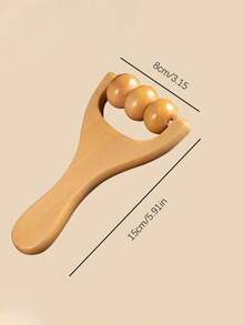 1/2-częściowy przenośny, ręczny, drewniany wałek do masażu, odpowiedni do odblokowywania meridianów i utrzymania zdrowia kręgów szyjnych, talii i nóg, do szkoły, na powrót do szkoły, w podróży, w podróży, w domu, w spa, do masażu, masaż, masażer, spa