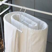 1pc 360° Rotating Metal Spiral Clothes Hanger - Bedsheet Storage Organizer, Space-Saving Design For Dorm/Bedroom, Easy Installation Drying Rack, Efficient Sorting Storage, Streamlined Surface, Multi-Functional Clothes Hanger - Multicolor - View 3