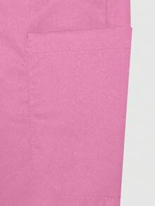 cimmuovere Women's /Nursing Pants, Comfortable Pants, Solid Color Simple Multi-Pocket Pants - Màu Hồng Tươi - Xem 7