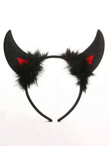 闪亮魔鬼角头带，红色魔鬼角服装，适合女性、男性和女孩，万圣节化装舞会角色扮演头带，不给糖就捣蛋万圣节头饰，黑暗小恶魔角万圣节 ABS 塑料（ABS 树脂） - 彩色 - 查看 15