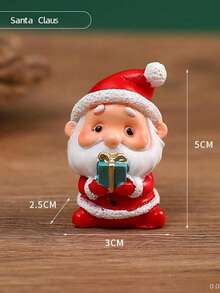 Christmas Decor Miniature Landscape, Cute Cartoon Santa Claus, Christmas Tree, Animal Ornaments, Gift