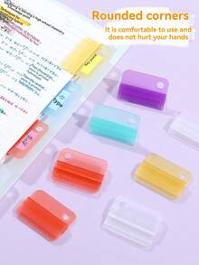 5/15/30/50个彩色索引夹、多功能书签、高品质文件分隔符、回形针 - 彩色 - 查看 3