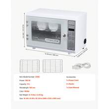 Nail Tool Cleaning Machine, 12L Large Capacity, Multi-Functional Tool Cabinet Cleaner Box With Timer Setting, Tempered Glass Door, 185nm Wavelength, For Labs, Home, Nail Salons, Beauty Salons - US A Type Plug(110-127V) - View 7