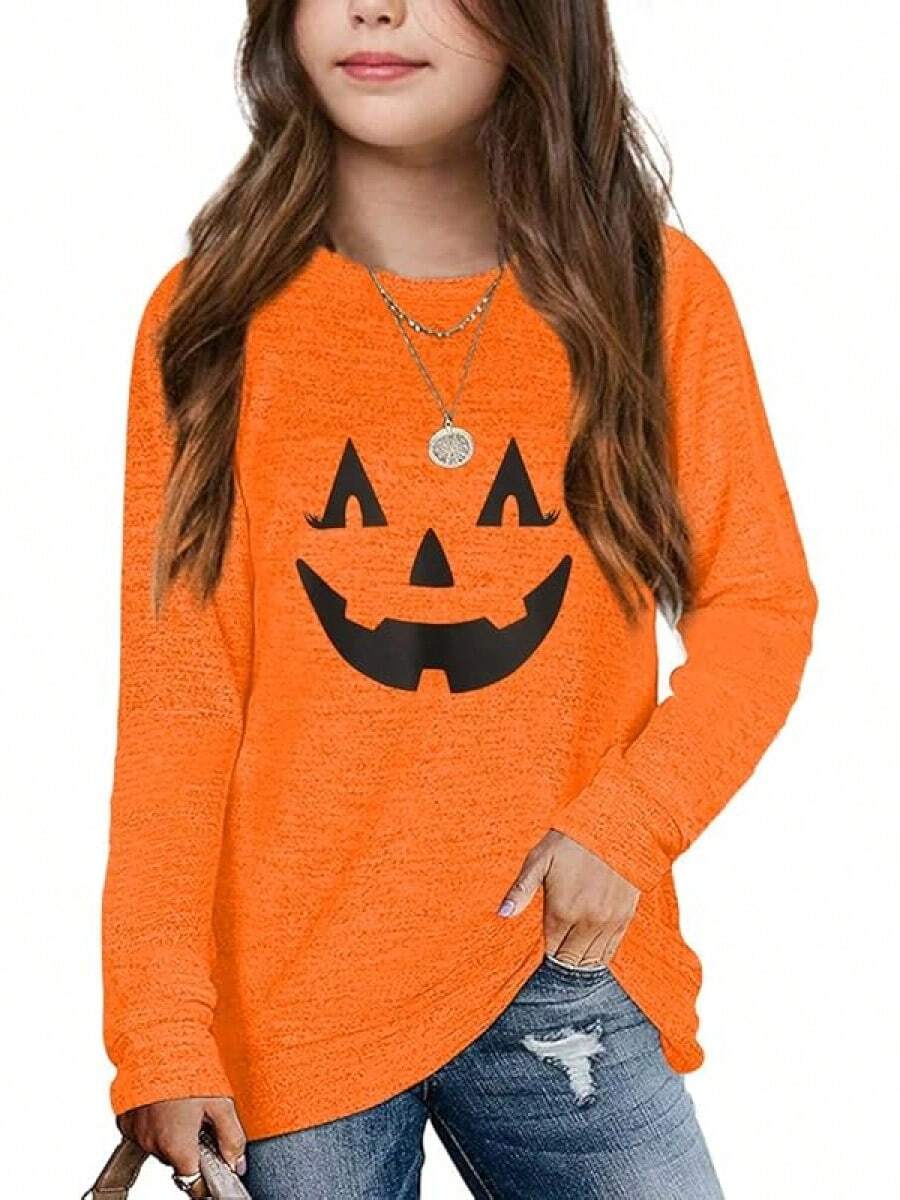 Apbondy Girls Shirts Casual Long Sleeve Crewneck Loose Striped Sweatshirts Pullover Tops