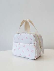 Bộ 3 món phong cách sinh viên thường ngày in hình nơ, bao gồm ba lô, túi đựng cơm trưa, túi đeo chéo và hộp bút có ngăn đựng laptop, dây đeo có thể điều chỉnh, nhiều ngăn dung tích lớn, bộ ba lô đa chức năng, phù hợp cho nữ/bé gái/thanh thiếu niên/sinh viên đại học/sinh viên tốt nghiệp sử dụng hàng ngày/kỳ nghỉ/du lịch/trở lại trường, ba lô nơ dễ thương, nơ, Kawaii - trắng - Xem 9