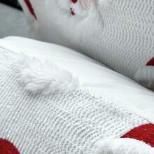1pc Quilted Plush Santa Claus Cute Personalized Holiday Throw Pillow Cover - Multicolor - View 8