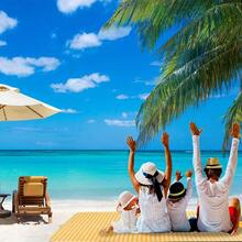 79"X79" Extra Large Foldable Outdoor Picnic Blanket – Waterproof Beach & Camping Mat, Portable Lawn Mat For Park, Hiking, Playground – Yellow Stripes Design - Màu vàng - Xem 3