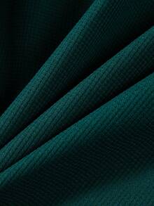 Bộ 2 món áo sơ mi nam màu trơn có cổ và túi + quần, chất liệu polyester nhẹ, thích hợp cho hoạt động thể thao, nghỉ dưỡng, mùa xuân/thu. - Màu xanh lá cây đậm - Xem 9