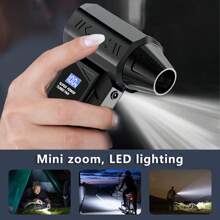 Mini Fan, 990,000 RPM Electric Portable Air Dust Collector, Mini Blower, Equipped With 2 Rechargeable 2000mAh Batteries, For Cleaning Keyboards, Computers, Cars, And Homes.