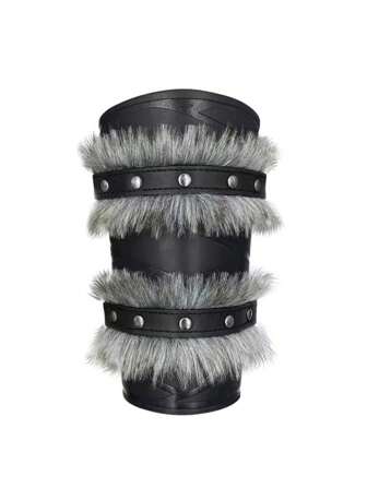 1PC/2pcs Wristband Vintage Armguards Hammers Wide Wristband, Medieval Brigandine Arm Guards Knight Arm Bracers, PU Leather Bracer Medieval Vambrace Wrist Armors For Party Halloween Carnival Party Clothes