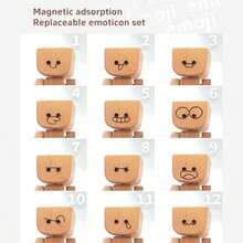 Bambola di legno fatta a mano che si dondola con 12 , decorazione natalizia, regalo di Natale, decorazione da scrivania, accessori per auto, ornamenti per auto, miglior regalo, regalo perfetto, regali creativi, statuetta di legno che si dondola, decorazioni per cruscotto auto con bambola di legno che si dondola, ornamento per auto attivato dal movimento, divertente decorazione da scrivania in legno, decorazione portatile per cruscotto fatta a mano