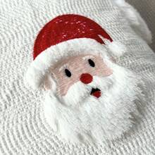1pc Quilted Plush Santa Claus Cute Personalized Holiday Throw Pillow Cover - Multicolor - View 7