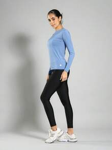 FITNATION Women's Long Sleeve T-Shirt With UV50 Sun Protection - Azul - Ver 4