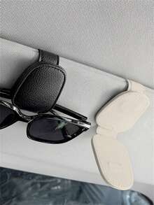 3pcs Universal Car Sun Visor Glasses Clip, Sunglasses Box, Car Glasses Holder, Car Interior Accessories, Fashionable Car Glasses Clip, Magnetic PU Leather Stylish Glasses Clip, Glasses Clothing Clip, 2pcs Car Interior Sun Visor Accessories, Glasses Storage Holder, For Vehicle Interior, 1pc Glasses Storage Holder Sunglasses Travel Cool - Multicolor - View 8
