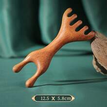 NEFOUME Natürlicher Sandelholz Massagekamm | Antistatisch | Kammzähne Massage + Gua Sha Schaben | Simulierte Doppelfinger-Augenmassage | Ergonomischer rutschfester Griff | Geeignet für Kopf, Nacken, Schulter, Beine und mehr Bereiche, Haare, Haarpflege, Schule, Rückkehr zur Schule, Reisen, Reiseaccessoires, Haushaltsartikel, Spa, Massagetool, Massage, Massagegerät, Spa - Braun - Übersicht 19