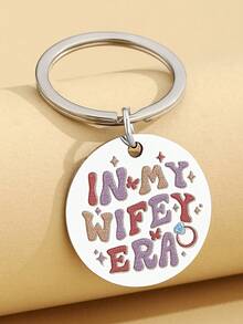 Brautparty Geschenke Junggesellinnenabschied für Hochzeit Verlobung für Paar Braut Geschenk für sie Junggesellinnenabschied Dekorationen In My Wifey Era Schlüsselanhänger - Schwarz und Weiss - Übersicht 1