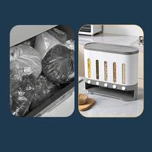 9Kg 5-Grid Dry Food Dispenser Wall Mounted Cereal Rice Storage Container W/Cup - Default - View 8