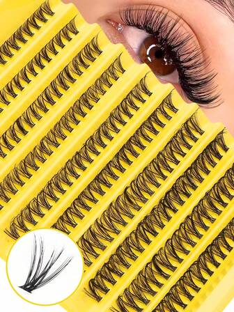 200pcs Eyelash Extensions 30D, Bottom Lash Curling Eyelash Extensions 200pcs, Single Eyelash Extensions 8-16mm, Mixed Eyelash Extensions, DIY D-Curl Eyelash Extensions, Russian Volume Synthetic Lashes, Suitable For Beginners, Reusable Eyelash Extensions, Create Natural To Dramatic Makeup Looks, Perfect For Easter, Mother's Day, Back To School Season And Birthday Gifts.