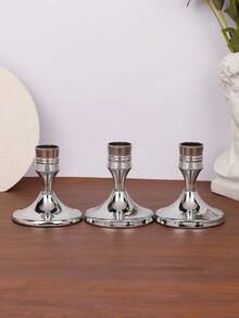 قطعة واحدة/مجموعة واحدة من حامل الشموع الفضي الفاخر بالطراز الشمالي، حامل شموع فاخر للمائدة، شموع على الطراز العثماني للاستخدام في حفلات الزفاف الراقية، وتزيين طاولات الحفلات والأعياد والكريسماس، ديكور شموع متعدد الاستخدامات بطراز بوهيمي أنيق لحفلات، وعشاء بالشموع، وأعياد الميلاد، وحفلات الفنادق، وديكور المنزل