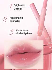 CHEERFLOR 光泽果冻镜面唇膏，轻盈透明，保持颜色，保湿，含植物提取物，含透明质酸和库尼奥利籽油和白池花籽油，钻石丰唇光泽，日常彩妆，