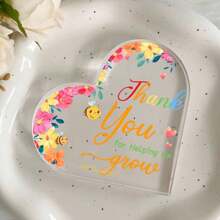 Centres de table Merci de m'avoir aidé à grandir Décoration en forme de cœur - Décoration de bureau mignonne, Décoration de bureau, Décoration de la maison, Cadeaux réfléchis pour les femmes, Cadeau de remerciement, Idéal pour la décoration du bureau, la décoration de la chambre, la décoration du salon, et excellent comme cadeau pour un enseignant ou pour des occasions comme la Journée de reconnaissance des enseignants, un anniversaire, ou simplement pour montrer sa gratitude.