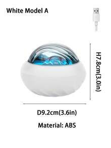 1pc Aurora Projection Lamp, RGB Lighting Effect, USB Powered, Suitable For Bedroom, Living Room, Party, LED Decorative Ambient Light, Black/White - Multicolor - View 11