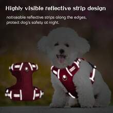 Adjustable Dog Harness, Non-Choke Reflective Pet Vest With Soft Padded Handle, Suitable For Medium & Small Dogs - Multicolor - View 4