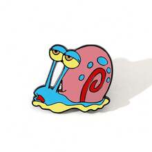 SpongeBob SquarePants 海绵宝宝 1/5 件趣味动漫胸针时尚盖瑞蜗牛珐琅别针金属徽章珠宝服装背包配饰礼物送给朋友 - 均碼 - 查看 13