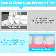 6/18/30/60支成人直牙线刷，清洁牙缝，矫正牙套间隙，牙齿清洁牙间刷，牙签刷 - 彩色 - 查看 4