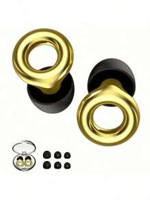 1 par de tapones para los oídos de segunda generación - Hechos de material de silicona, tapones para conciertos, protección auditiva de alta fidelidad con reducción de ruido, adecuados para el trabajo y personas sensibles al ruido, incluye una caja de almacenamiento + 4 pares de tapones reductores de ruido en tallas X, S, M, L. Esencial para el regreso a la escuela. Evita que el compañero de cuarto ronque.