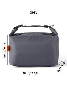 1pc Black, Yellow, Gray, Green New Insulated Lunch Box Tote Bag With Large Capacity, Foldable For Work, Portable Lunch Bag, Simple And Large Storage Capacity