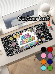 1pc Personalized Teacher Desk Mat, Custom Teacher Composition Book Desk Mat With Name, Teacher Gifts, Back To School, Teacher Appreciation Gift - Multicolor - View 25