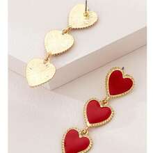 Halloween Queen Costume Accessories Set Includes A Gold Crown, Red Heart Collar, Gem Scepter, Heart-Shaped Earrings, Suitable For Women's Queen Costume Party Accessories