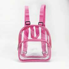 1 robuster, transparenter PVC Mehrzweck-Rucksack, Reise-/Wanderrucksack, Sport-/Freizeittasche, Perspektivrucksack, PVC-Rucksack mit verstellbarem Gurt, wasserdichte klare Umhängetasche, lässiger Stil für Outdoor-Sport und Reisekomfort