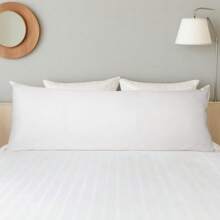 100% Polyester Fiberfill Body Pillow – 54x20x4 Inches, White Ultra-Soft Support Pillow - 1 - View 5