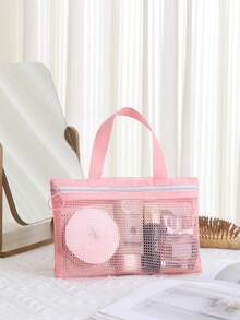 New Makeup Bag Organizer, Small Portable Handheld Toiletry Bag, Multi-Function Mesh Pouch Wholesale,Pouch,Makeup Pouch,Travel Essential - Multicolor - View 3