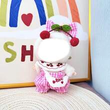 1pc Clothing Hanger Accessory, Plaid & Cherry Printed Overalls Bag Set - Multicolor - View 4