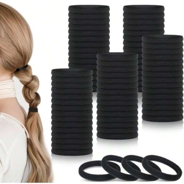 Bandas de goma para diadema grandes negras de 10/20 de 1,18 pulgadas: diadema de felpa elástica no dañina adecuada para todo tipo de cabello, fácil de usar y peinar, adecuada para moños, albóndigas y peinados diarios, accesorios para peinar peinados, herramientas para hacer albóndigas, superficie de textura suave