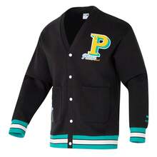 Puma Collegiate Style Knit Windproof Warm Casual Jacket Unisex - Black - View 3