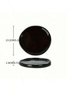 1pc Of Hand-Pinched Asymmetrical-Shaped Ceramic Tray, Ins-Style Minimalist Jewelry Tray, Fashionable Shape, Ceramic Tray For Displaying Jewelry, Niche Design Can Increase The Artistic Sense Of Placement, Housewarming Gift, Best Friend Gift, Jewelry Trays - Multicolor - View 7