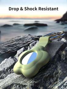 1pc Flower Shaped Silicone Protective Case With Keychain, Compatible With Apple AirTag Tracker, For Backpack, Keys, Pets And Other Items Anti-Lost Protection