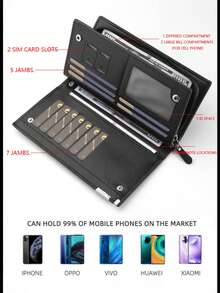 1pc Personalized Custom Men's Long Wallet, Simple Multi-Card Slot Zipper Phone Bag, Large Capacity Handbag, Multifunctional Small Handbag, Stylish Boys' And Girls' Wallet, Multi-Card Slot Ticket Holder, Unisex Black/Brown, Can Hold Phone, Anti-Theft And Anti-Demagnetization Long Zipper, Portable Wrist Strap, Multi-Layer Multi-Card Slot Light Luxury Business Leather Wallet Card Holder, Lychee Texture, Simple, Retro, Stylish, Large Capacity, Wear-Resistant