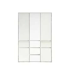 Elise Modular Wood Closet System With Mirror In White